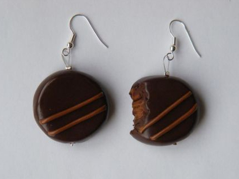 Boucles d'oreilles chocolat